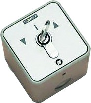 A+K Somfy-Schlüsselschalter mit Aufputzdose aus Aluminium