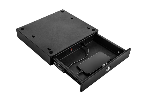 Schublade 300x275 mm mit USB-Ladestationen, Schwarz